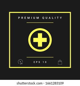 Medical cross icon. Graphic elements for your design