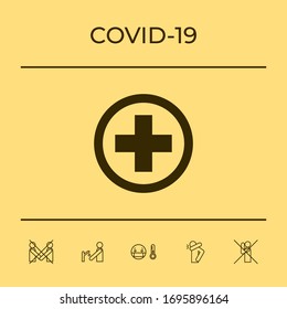 Medical cross icon. Graphic elements for your design