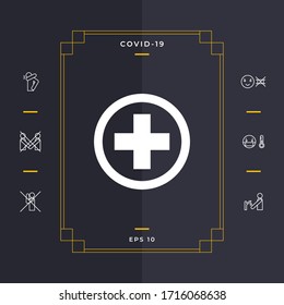 Medical cross icon. Graphic elements for your design