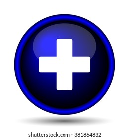 Medical cross icon. Internet button on white background. EPS10 vector