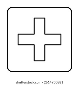 Medical cross icon Isolated on white
