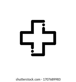 Medical Cross Icon Is In Line Style