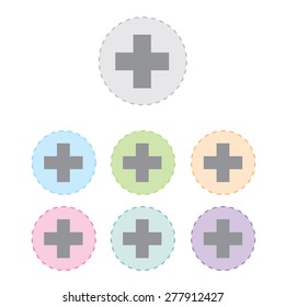 Medical cross icon set. vector illustration