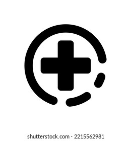 Medical cross  icon (Simple vector illustration)
