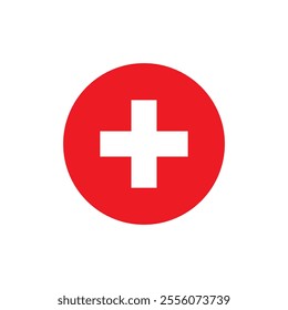 Medical cross icon. vector flat black trendy style illustration for web and app.