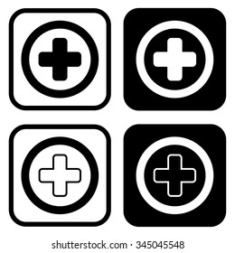 Medical cross icon . Vector illustration