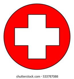 Medical cross icon, vector illustration