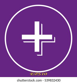 Medical cross, icon, vector illustration EPS 10