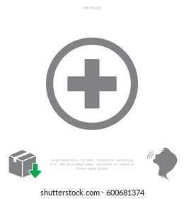 Medical cross icon. vector illustration
