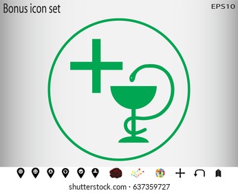 Medical cross, icon, vector illustration eps10