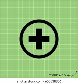 Medical cross icon. vector illustration