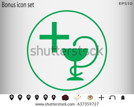 Medical cross, icon, vector illustration eps10