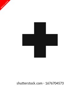 medical cross icon vector logo template