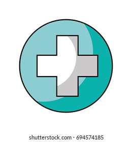 medical cross isolated icon