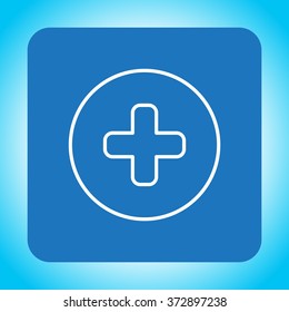 Medical cross line icon