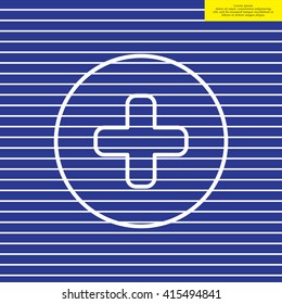 Medical cross line icon