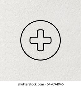 Medical cross line icon