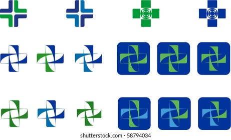 Medical cross,  logo design