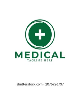 plantilla vectorial de icono de la cruz médica.