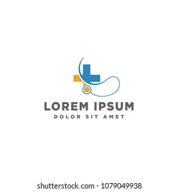 medical cross logo template vector editable