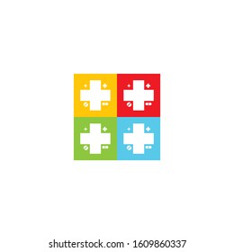 Medical cross logo template vector icon design