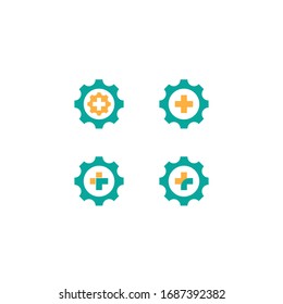 Design des Medizinischen Cross-Logos Vektorillustration-Symbols