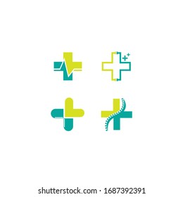 Medical cross logo template vector icon design