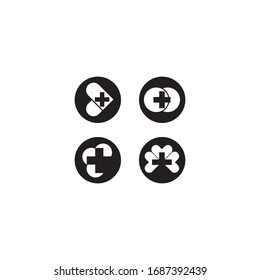 Medical cross logo template vector icon design
