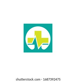 Diseño de icono vectorial de plantilla de logotipo cruzado médico
