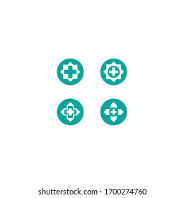 Medical cross logo template vector icon design