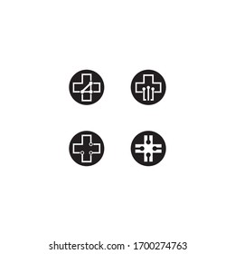 Medical cross logo template vector icon design