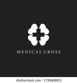 Medical cross logo template vector icon design