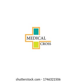 Medical cross logo template vector icon design