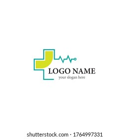Diseño de icono vectorial de la plantilla de logotipo cruzado médico