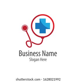 Medical cross logo vector icon illustration design