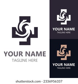 Medical cross logotype health care simple modern design illustration template