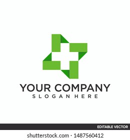 medical cross modern logo in simple smart style