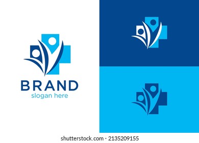 Medical cross and people concept. Very suitable for symbol, logo, company name, brand name, personal name, icon and many more.