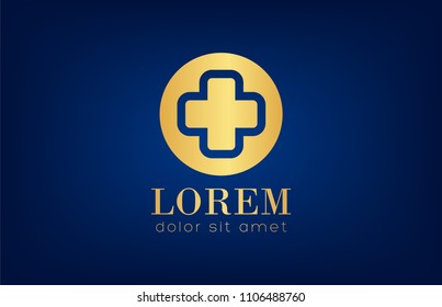 Medical cross and pharmacy logo vector