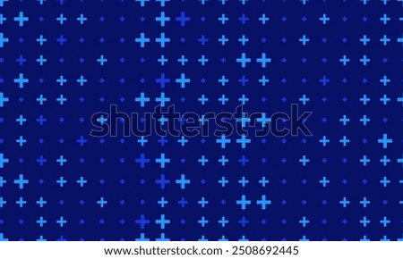 Medical cross seamless pattern. Plus background. Geometric mathematical vector pattern.