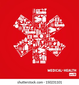 Medical cross. Set icon medical.