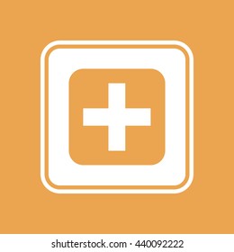 Medical cross sign vector icon