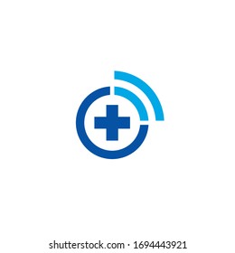 Medical Cross and Signal logo / icon design