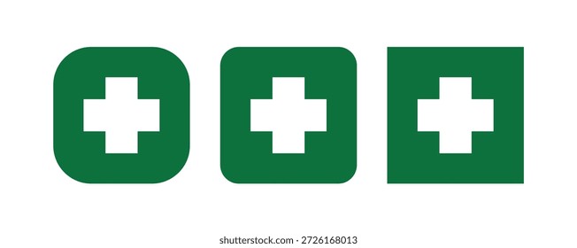 Medical Cross Squares Set Vektor