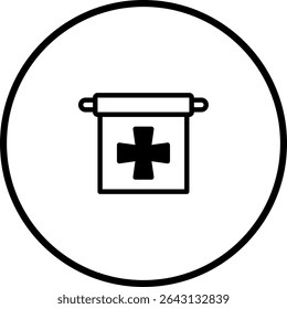 Medical Cross Symbol Illustration - Healthcare Icon Design with a Clean and Modern Aesthetic