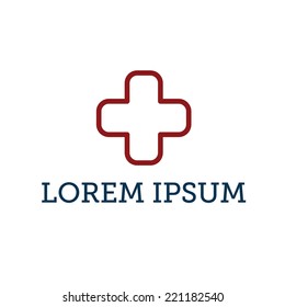 medical cross vector design template