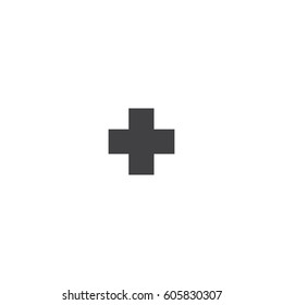 Medical Cross Vector Icon.