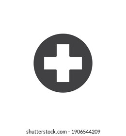 Medical Cross Vector Icon. Filled Flat Sign For Mobile Concept And Web Design. Hospital Cross Glyph Icon. Symbol, Logo Illustration. Vector Graphics