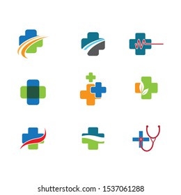 Medical cross vector icon illustration design