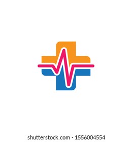 Medical cross vector icon illustration design